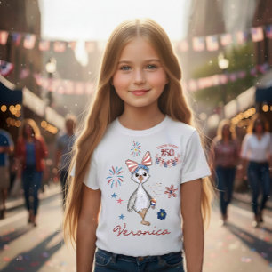 Patriotisches Mädchen US 250-Jahr-Feier Alberne Ga T-Shirt
