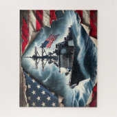 Patriotisches Marineschiff Puzzle (Vertikal)