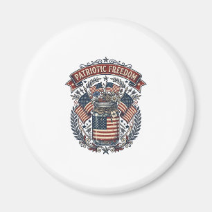 Patriotisches Mason-Glas Landleben Magnet
