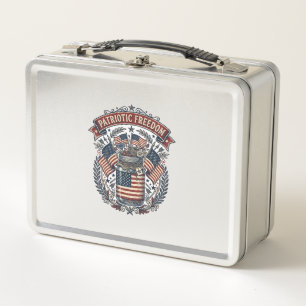 Patriotisches Mason-Glas Landleben Metall Brotdose