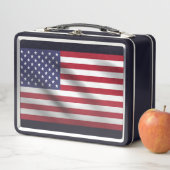 Patriotisches Metall - Amerikanische Flagge Lunchb Metall Brotdose (Beispiel)