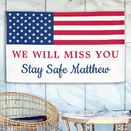 Patriotisches Militär geht weg Party amerikanische Banner