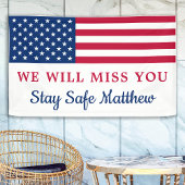 Patriotisches Militär geht weg Party amerikanische Banner