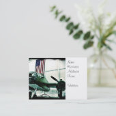 Patriotisches militärisches Flugzeug des Zweiten W Visitenkarte (Stehend Vorderseite)