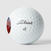 PATRIOTISCHES MONOGRAMM WEISSE BALLS GOLFBALL (Logo)