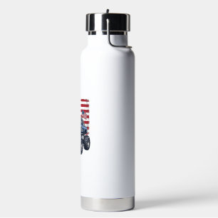 Patriotisches Monster-Truck-Vintage-Stichdesign_1 Trinkflasche