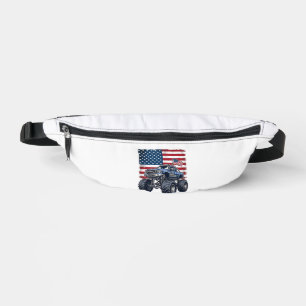 Patriotisches Monster-Truck-Vintage-Stickerei-Desi Bauchtasche