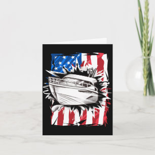 Patriotisches Motorboot 4. Juli Männer Amerikanisc Karte