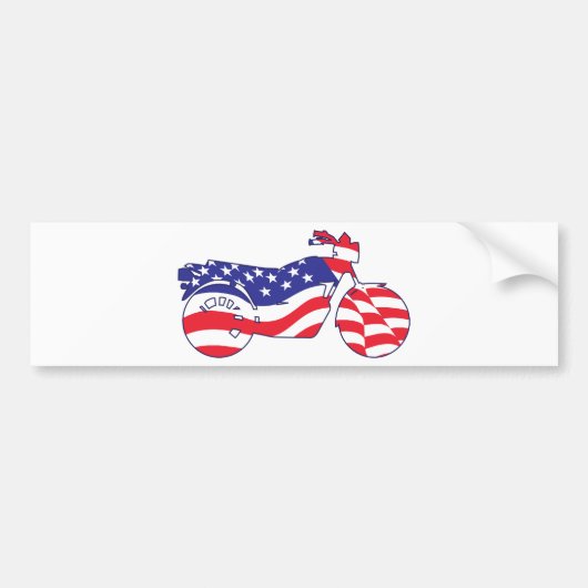 Patriotisches Motorrad Autoaufkleber (Vorne)