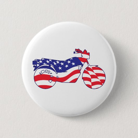 Patriotisches Motorrad Button (Vorderseite)