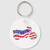 Patriotisches Motorrad Schlüsselanhänger (Vorderseite)