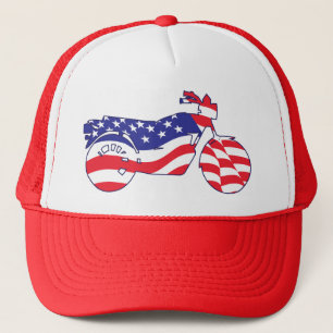 Patriotisches Motorrad Truckerkappe