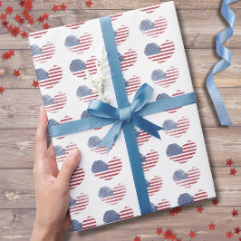Patriotisches Muster der amerikanischen Flagge Geschenkpapier