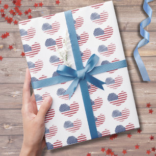 Patriotisches Muster der amerikanischen Flagge Geschenkpapier