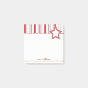 Patriotisches Muster der roten, weißen und blauen Post-it Klebezettel