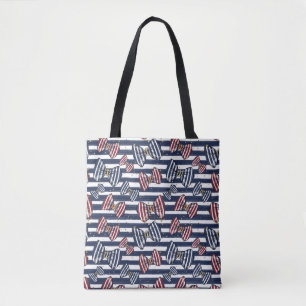 Patriotisches Muster der Streifen Tasche