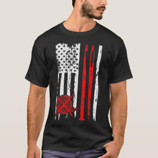 Patriotisches Nähen der amerikanischen Flagge T-Shirt