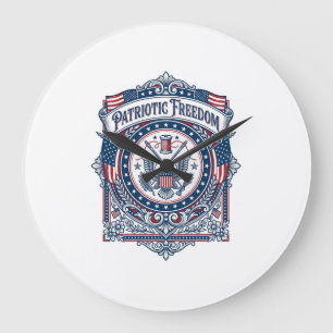 Patriotisches Nähkränzchen Vektorgrafik T-Shirt Große Wanduhr