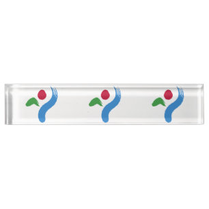 Patriotisches Namensschild für den Schreibtisch mi Namensplakette