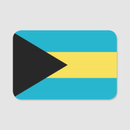 Patriotisches Namensschild mit der Flagge der Baha