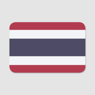 Patriotisches Namensschild mit der Flagge Thailand