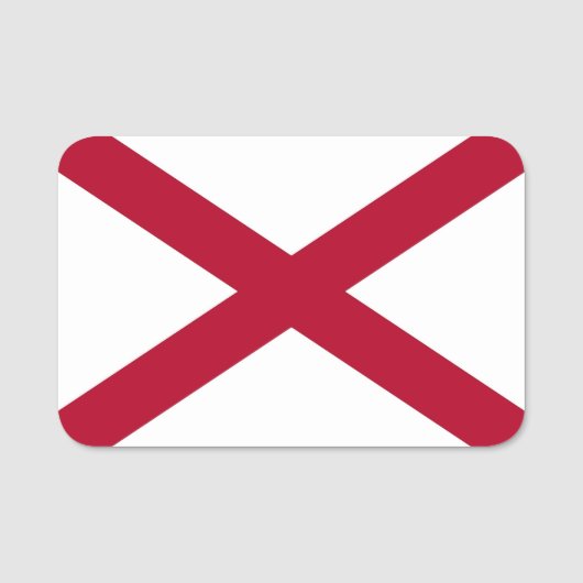 Patriotisches Namensschild mit der Flagge von Alab (Vorderseite)