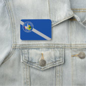 Patriotisches Namensschild mit der Flagge von Las (Beispiel)