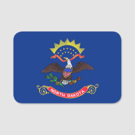 Patriotisches Namensschild mit der Flagge von Nort