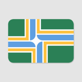 Patriotisches Namensschild mit der Flagge von Port