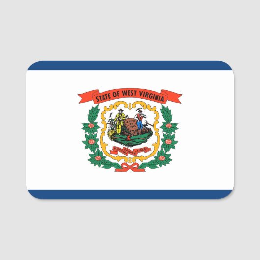 Patriotisches Namensschild mit der Flagge von West (Vorderseite)