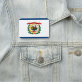 Patriotisches Namensschild mit der Flagge von West (Beispiel)