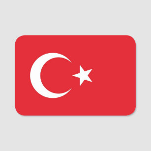 Patriotisches Namensschild mit türkischer Flagge