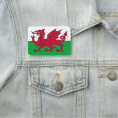 Patriotisches Namensschild mit Wales-Flagge (Beispiel)