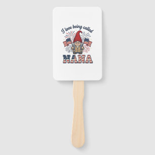 Patriotisches Nana-Gnom-Vintage-Oma-Shirt Des Fächer
