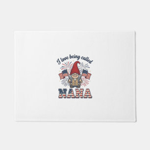 Patriotisches Nana-Gnom-Vintage-Oma-Shirt Des Fußmatte