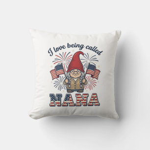 Patriotisches Nana-Gnom-Vintage-Oma-Shirt Des Kissen
