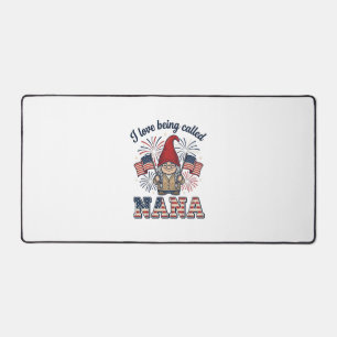 Patriotisches Nana-Gnom-Vintage-Oma-Shirt Des Schreibtischunterlage