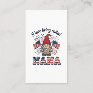 Patriotisches Nana-Gnom-Vintage-Oma-Shirt Des Visitenkarte