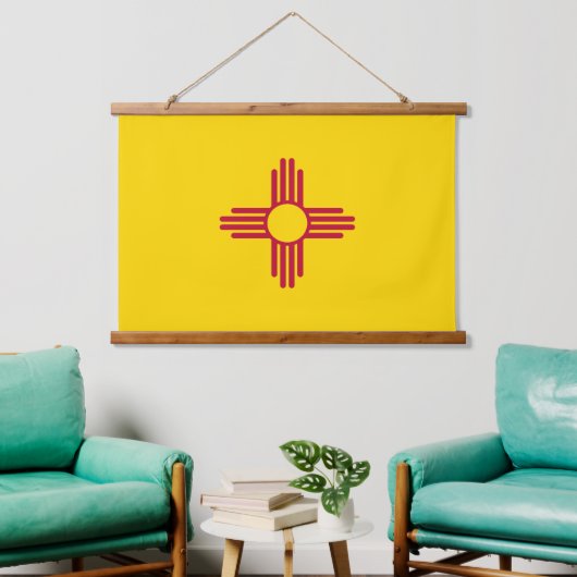 Patriotisches New Mexico Tapestry, neue mexikanisc Wandteppich Mit Holzrahmen (Wohnzimmer)