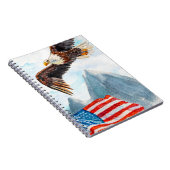 Patriotisches Norebook - Adler und Flagge Notizblock (Rechte Seite)