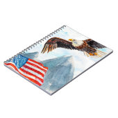 Patriotisches Norebook - Adler und Flagge Notizblock (Linke Seite)
