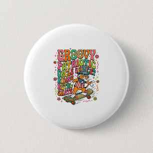 Patriotisches Onkel-Sam-Katz Retro-Typografie T-Sh Button
