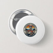 Patriotisches Onkel-Sam-Katze-Retro-Sonnenuntergan Button (Vorne & Hinten)