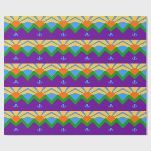 Patriotisches Packpapier, Fahne von Manitou Spring Geschenkpapier (Flach)