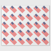 Patriotisches Packpapier mit amerikanischer Flagge (Flach)
