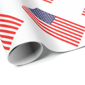 Patriotisches Packpapier mit amerikanischer Flagge (Rolleneckpunkt)
