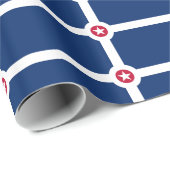 Patriotisches Packpapier mit der Flagge Indianapol (Rolleneckpunkt)