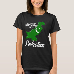 Patriotisches Pakistan 14 August Independence Day T-Shirt