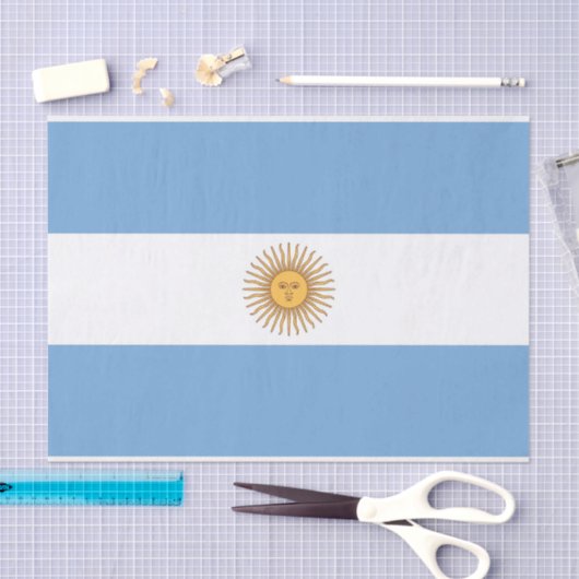 Patriotisches Papiertaschentuch mit argentinischer Seidenpapier (Handwerk)