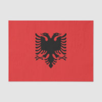 Patriotisches Papiertaschentuch mit der Flagge Alb